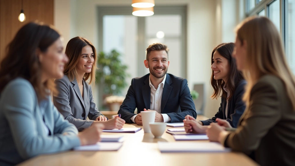 Team di associazione riunito per discutere strategie di comunicazione e storytelling