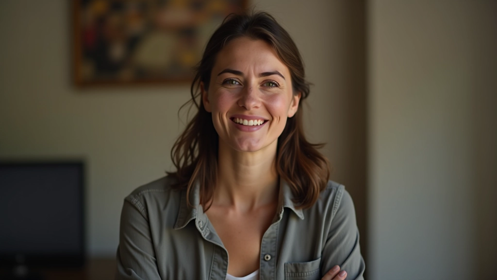 Persona che racconta una storia davanti a una fotocamera, rappresenta la creazione di contenuti per una missione