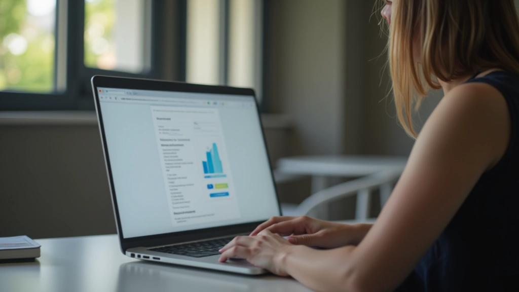 Persona che utilizza un computer per promuovere un evento, mostra registrazione e gestione partecipanti